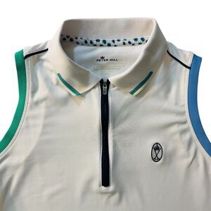 Peter Millar Women’s XS 1/4 Zip Sleeveless Golf Top UPF 50+ Providence CC Logo